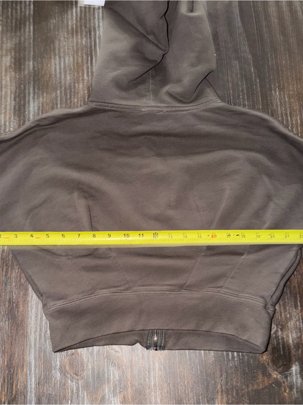 FP Movement by Free People Cropped Full Zip Hoodie in Dark Taupe - Picture 14 of 14